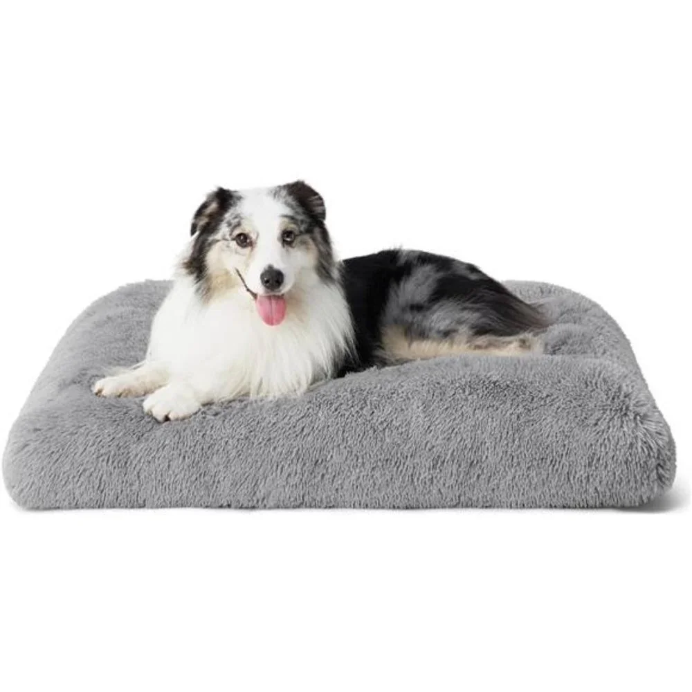 Large Dog Bed Washable, Plush Calming Dog Crate Beds, 35